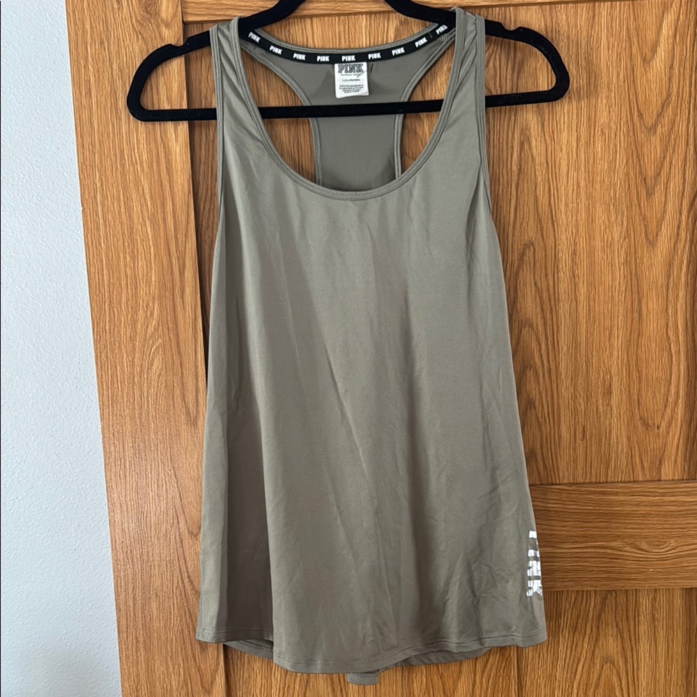 PINK Victoria's Secret Olive Green Tank Top